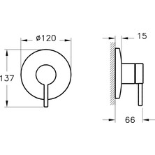 VitrA Origin A4262136 Ankastre Lavabo Bataryası, Duvardan Kontrol, Sıva Üstü, Mat Siyah