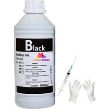 Tecprint Canon G44001 Litre Siyah  Muadil Mürekkep+Enjektör+Eldiven