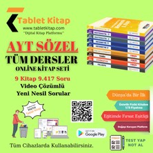 Tablet Kitap Ayt Sözel Tüm Dersler Tamamı Video Çözümlü Online Kitap Seti 9.417 Soru