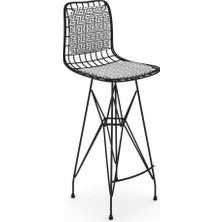 Knsz kafes tel bar sandalyesi 1 li zengin syhtalen sırt minderli 75 cm oturma yüksekliği ofis cafe bahçe mutfak