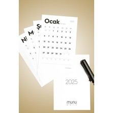 Munu Note Munucal S - 2025 Takvim Yaprakları 10x15 cm