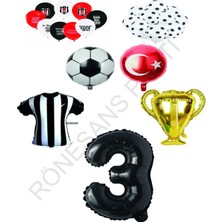 Rönesans Parti Siyah Beyaz Beşiktaş Balon Seti Yaş 3