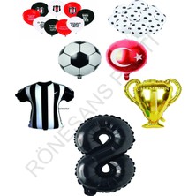 Rönesans Parti Siyah Beyaz Beşiktaş Balon Seti Yaş 8