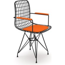 Knsz kafes tel sandalyesi 1 li mazlum syhtrn kolçaklı ofis cafe bahçe mutfak