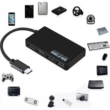 Keepro Type C USB 3.0 4 Port USB 3.0 Çoğaltıcı Hub Yüksek Hızlı Veri Aktarım