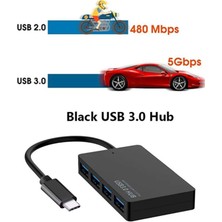 Keepro Type C USB 3.0 4 Port USB 3.0 Çoğaltıcı Hub Yüksek Hızlı Veri Aktarım