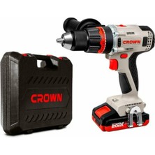 Crown Çift Vitesli Akülü Vidalama 20 V - 2 AH CT21090HMX 2 Bmc - Bakır Sargılı Kömürsüz Motorlu Çift Akülü Şarjlı Matkap