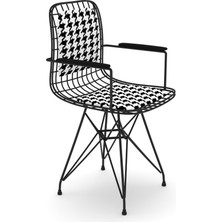 Knsz kafes tel sandalyesi 1 li mazlum syhkono kolçaklı sırt minderli ofis cafe bahçe mutfak