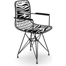 Knsz kafes tel sandalyesi 1 li mazlum syhbonar kolçaklı sırt minderli ofis cafe bahçe mutfak