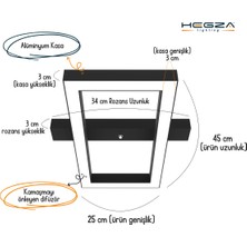 Hegza Lighting Piazza (Gri Kasa, Beyaz Işık) Ledli Modern Plafonyer LED Avize Salon Mutfak Oturma Odası Antre Hol Çocuk Odası LED