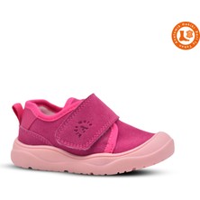 Kids A More Wide Tek Cırtlı Içi Peluş Kürklü Anatomik Kız Bebek Ayakkabısı Fuşya