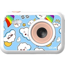 SJCAM FunCam Çocuk Kamerası FullHD 1080p 12MP 2.0” Ekran 650mAh Fotoğraf Makinesi Bulut Desenli Beyaz