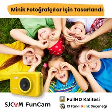 SJCAM FunCam Çocuk Kamerası FullHD 1080p 12MP 2.0” Ekran 650mAh Fotoğraf Makinesi Tavşan Desenli Pembe