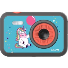 SJCAM FunCam Çocuk Kamerası FullHD 1080p 12MP 2.0” Ekran 650mAh Fotoğraf Makinesi Unicorn Desenli Siyah