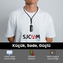 SJCAM C100 FHD 1080p WiFi 15MP 115° H.265 Mini Aksiyon Kamerası Siyah