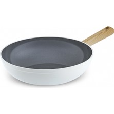 Karaca Swiss Crystal Creamy Wood Wok Tava 28 cm