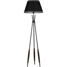 Verona Siyah Başlıklı Metal Lambader