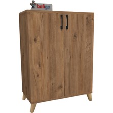 Bofigo 4 Raflı Çok Amaçlı Dolap Çok Amaçlı Mutfak Dolabı Banyo Dolabı Ceren Çam