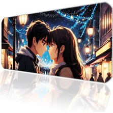 İlyuka 90X40 Anime Love Xxl Büyük Boy Ilyuka MP049040 Gaming Mousepad Dikişli Kenar Kaymaz Taban 90X40CM