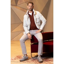 Morven Erkek Taş Poliamit Çıtçıtlı Kapitone Mont