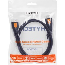 Hytech Hy-Hdm1 Altın Uçlu 24K 1.4 Versiyon 3D HDMI Görüntü Aktarma Kablosu 1.5mt