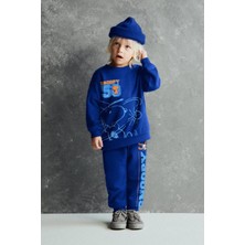 2kids2mom Peanuts Snoopy Süzene Nakış Detaylı Sweatshirt ve Alt Eşeofman Takım