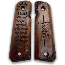 Zib Grips Silah Kabzası - Colt 1911, Girsan Mc 1911 ile Uyumlu - Koyu Kahverengi Renk - CLT1911CV060