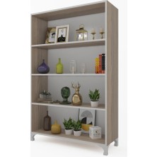 Kenzlife kitaplık tuğçe 128*090*020 crd ayaklı mutfak dolabı banyo ofis ayakkabılık kiler