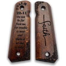 Zib Grips Silah Kabzası - Colt 1911, Girsan Mc 1911 ile Uyumlu - Koyu Kahverengi Renk - CLT1911CV045