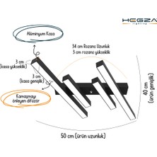 Hegza Lighting Grada (Gri Kasa, Beyaz Işık) Ledli Modern Plafonyer LED Avize Salon Mutfak Oturma Odası Antre Hol Çocuk Odası LED