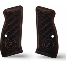 Zib Grips Silah Kabzası - Cz Kompakt, P-01 ile Uyumlu - Koyu Kahverengi Renk - CZCMPCV004