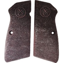 Zib Grips Silah Kabzası - Zig 14, Browning Hp, High Power 14, Spor Kasa ile Uyumlu - Koyu Kahverengi Renk - BRWHPSCV017