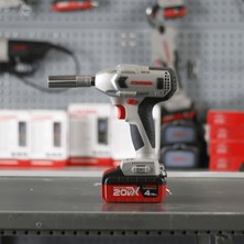 Crown Değişken Torklu Akülü Somun Sıkma Makinesi 20 V - 4 Ah CT22015HX-4 Tb - Bakır Sargılı Kömürsüz Motorlu Çift Akülü Şarjlı Darbeli