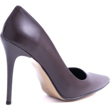 Enodia Nazoo Acı Kahve Mat Sivri Burun Stiletto
