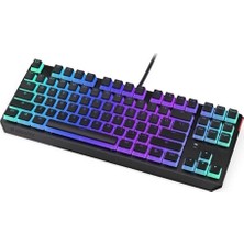 Endorfy Thock Tkl Pudding Kailh Red Switch Rgb Ingilizce Mekanik Kablolu Siyah Gaming Klavye (EY5A006)