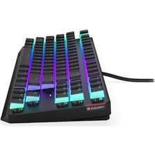 Endorfy Thock Tkl Pudding Kailh Red Switch Rgb Ingilizce Mekanik Kablolu Siyah Gaming Klavye (EY5A006)