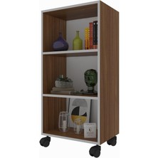 Kenzlife kitaplık beril 088*060*020 cvz tekerlekli mutfak dolabı banyo ofis ayakkabılık kiler