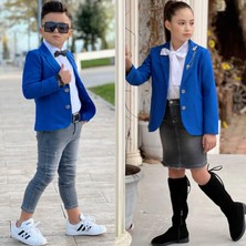 Uğurböceğiçocuk Ceketli Gömlekli Kot Alt Unısex Çocuk Takım