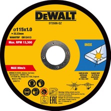 Dewalt DT3506 115X1.0 mm Inox Kesici Disk 10'lu