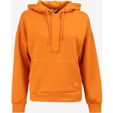 Jeep Kapüşon Yaka Düz Turuncu Kadın Sweatshırt J4WL-SWT7044