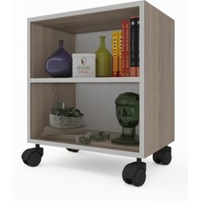 Kenzlife kitaplık beril 068*040*020 crd tekerlekli mutfak dolabı banyo ofis ayakkabılık kiler