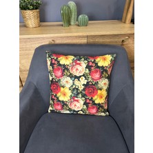 Angel's Collection Çiçekli Kırlent Kılıfı Tekli