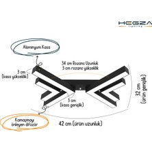 Hegza Lighting Osso (Gri Kasa, Sarı Işık) Ledli Modern Plafonyer LED Avize Salon Mutfak Oturma Odası Antre Hol Çocuk Odası LED