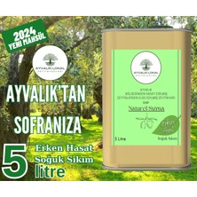 Ayvalık Lokal Erken Hasat Naturel Sızma  Soğuk Sıkım Zeytinyağı 5 lt