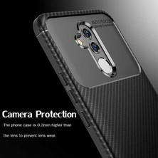 Skyarc Huawei Mate 20 Lite Karbon Görünüm Negro Silikon Kılıf