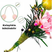 Yeşil Yapay Çiçek Teli, No:18 (1.5 Mm) - Çiçek Aranjman Yapım Teli, 500 gr (85-90 Adet), 60  cm