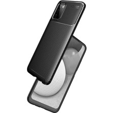 Skyarc Samsung Galaxy A03S Karbon Görünüm Negro Silikon Kılıf