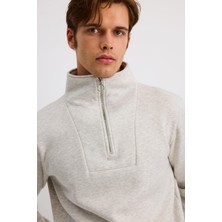 Babokah Dik Yaka Fermuarlı Sweatshirt