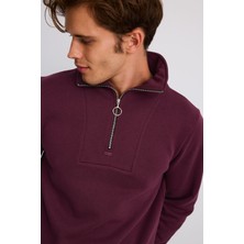 Babokah Dik Yaka Fermuarlı Sweatshirt