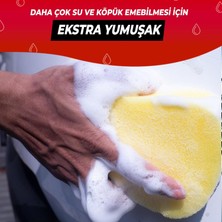 Wonkey - Oto Yıkama Süngeri ve Araba Kurulama Havlusu, Miktofiber Araç Yıkama Bezi ve Sünger (2'li Paket)